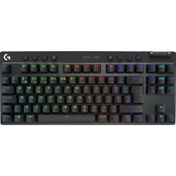 Logitech G Pro X TKL LIGHTSPEED Gaming Keyboard, Red Linear
