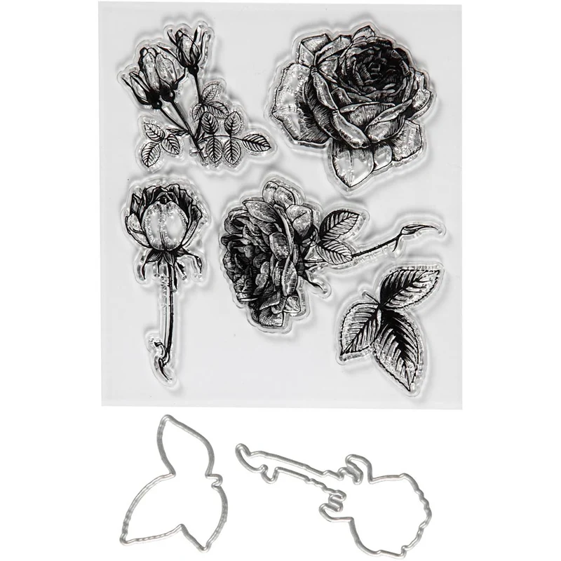 Stämplar och skärschabloner, blommor, stl. 4-6,5 cm, 1förp./ 1 förp. [HOB-117483]