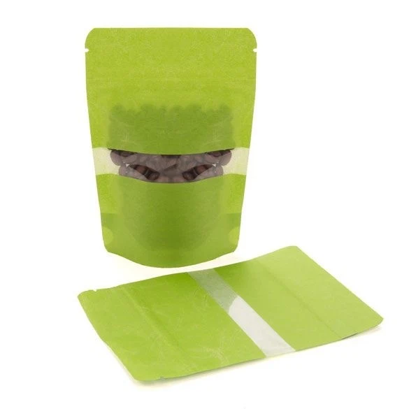 Stå upp påsar Rispapper grönt 10x6x15cm | 57 gram (100 st) [ZBGR2GR]