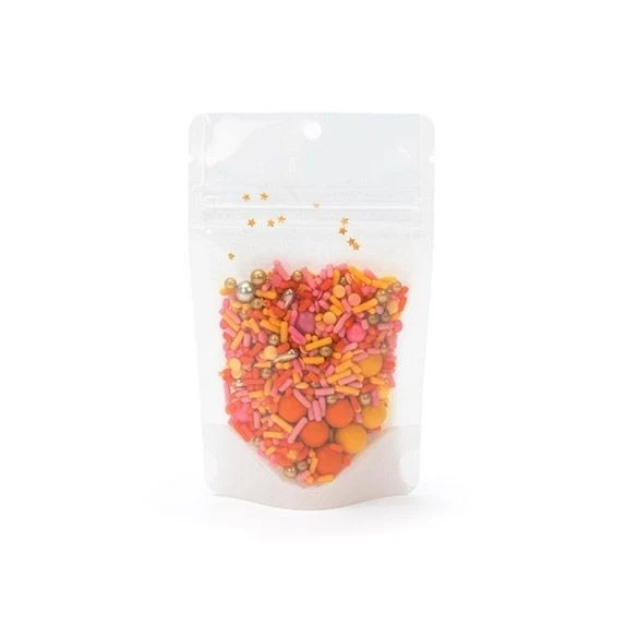 Stå upp påsar Rispapper Transparent/Vit 7.9x5.1x13cm | 28 gram med hängande hål (100 st) [ZBGR1WCH]