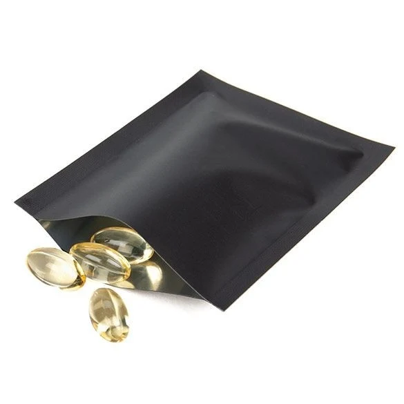 Plastpåsar Matt Black 6,4x8,9cm Tamper-proof Värmeförseglingsbar (100 st) [CRB1B]