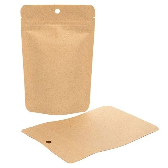Stå upp påsar Kraft Komposterbar 10,2x6x15,2cm | 57 gram (100 st) [ZBGEK2]
