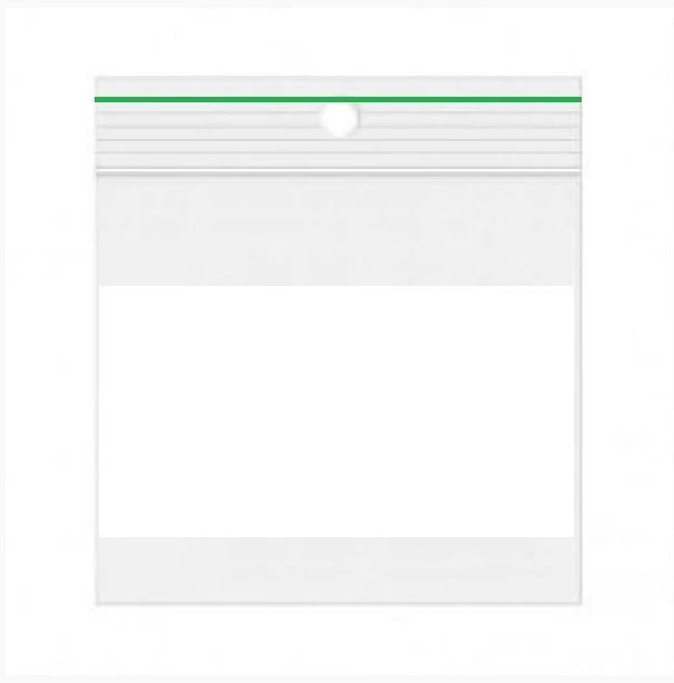 Blixtlåspåsar med Skrivfält/häng hål 10x10cm PE 50 mikron Billigt! (1.000 st) [2PEC1010S]