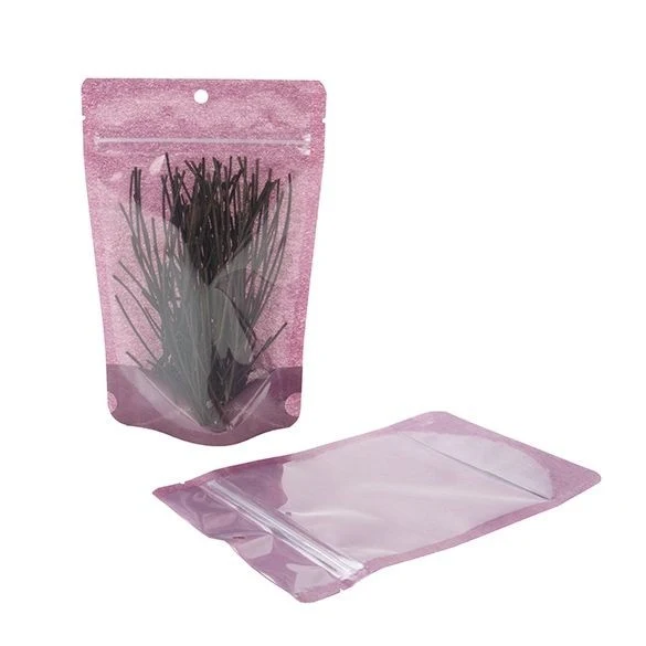 Stå upp påsar Rispapper Transparent/Lila 13x7,9x20,6cm | 113 gram (100 st) [ZBGR3HP]