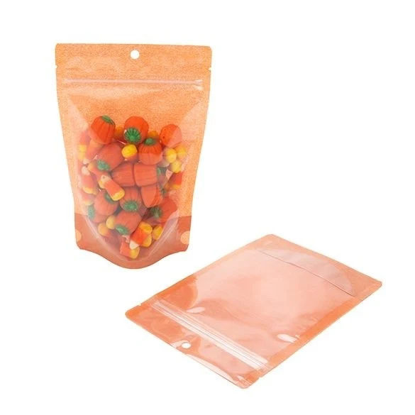 Stå upp påsar Rispapper Transparent/Orange 13x7,9x20,6cm | 113 gram (100 st) [ZBGR3HO]