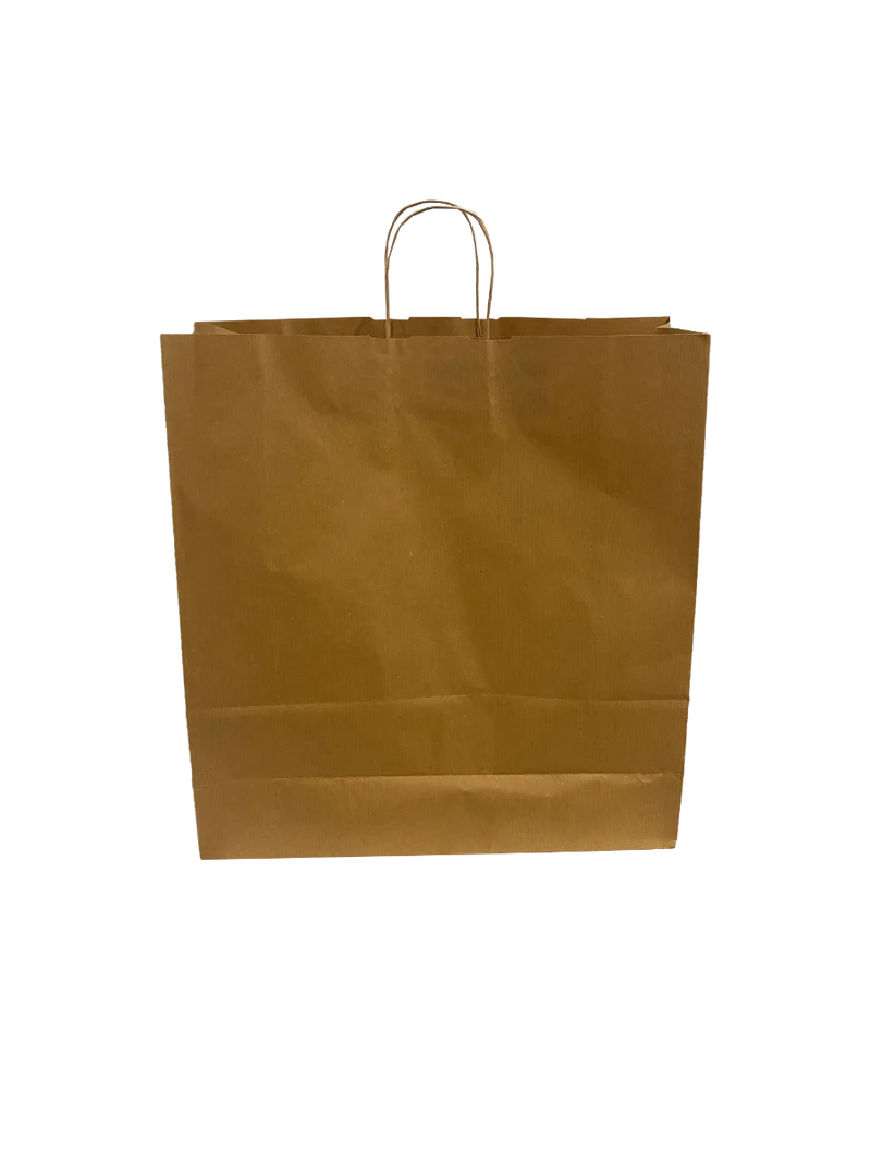 Papperskassar Brun 45x17x48cm Kraft Papper 100 gram med tvinnade handtag (50 st) [PAMB4548]