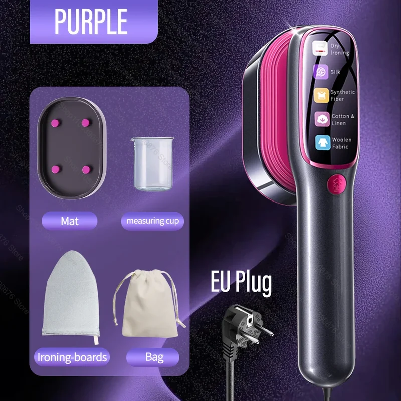 Mini Portable Steam Iron – Handheld Garment Steamer, Wet & Dry, Foldable | EU Plug | CENRR