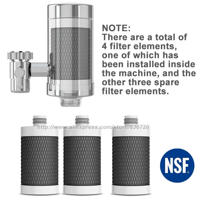 1200 Gallons Faucet Water Filter – Removes Chlorine, Lead & Scale | Stainless Steel | GERWELL