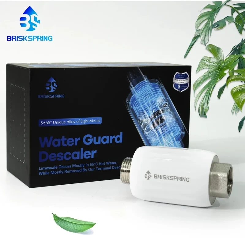 BriskSpring Physical Water Descaler – No Salt, No Chemicals, Anti-Scale & Anti-Rust