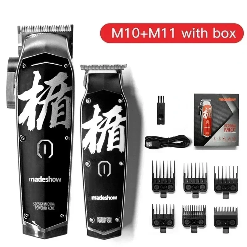 Madeshow M10+ Professional Hair Clipper – 0mm Bald Cut, 7000 RPM, 2200mAh | Barber Set