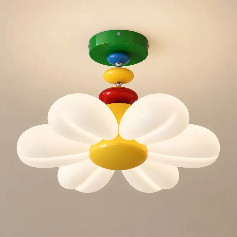 Daisy Chain Colorful Flower Kids Room Ceiling Light