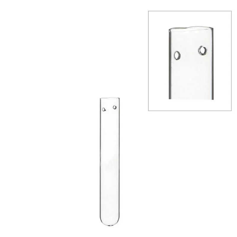 Provrör med 2 hål Ø 1,5 cm, H. 10 cm - 12 st