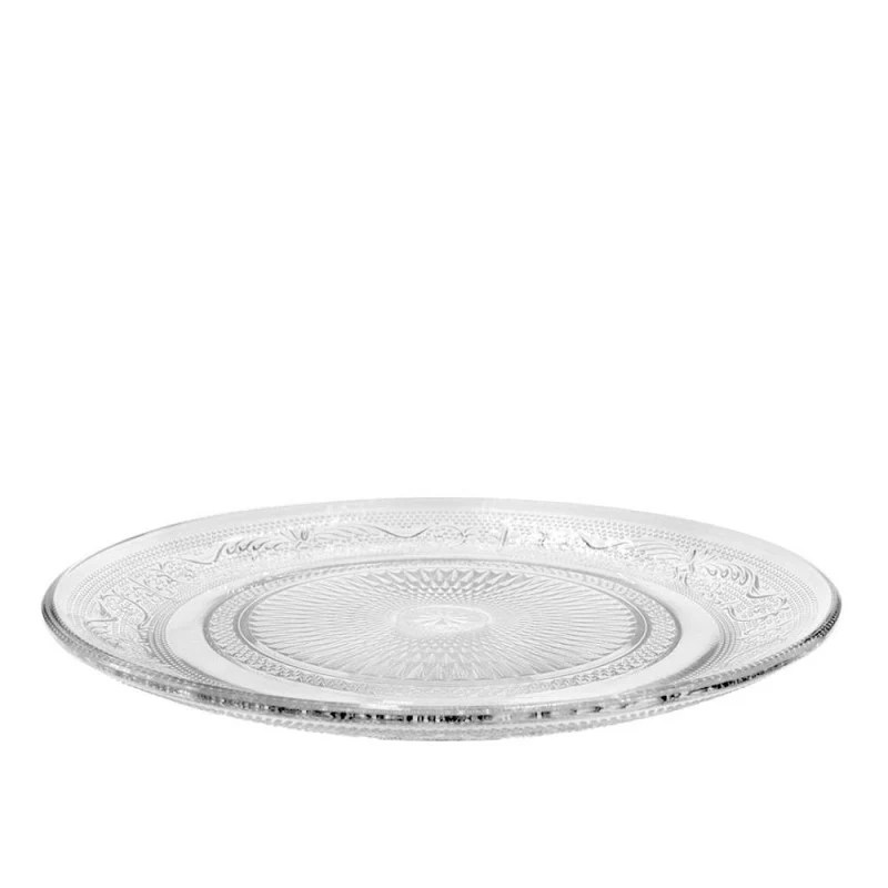 Glasfat Tess Ø 23 cm, H. 2 cm, klar - 6 st