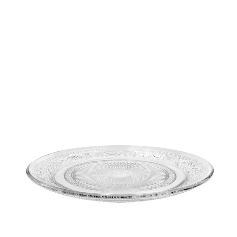 Glasfat Tess Ø 18 cm, H. 2 cm, klar - 6 st
