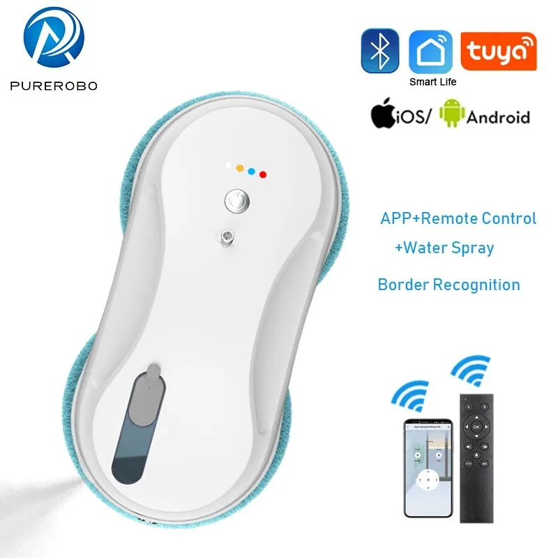 Smart Window Cleaning Robot with APP & Remote Control – Auto Water Spray
