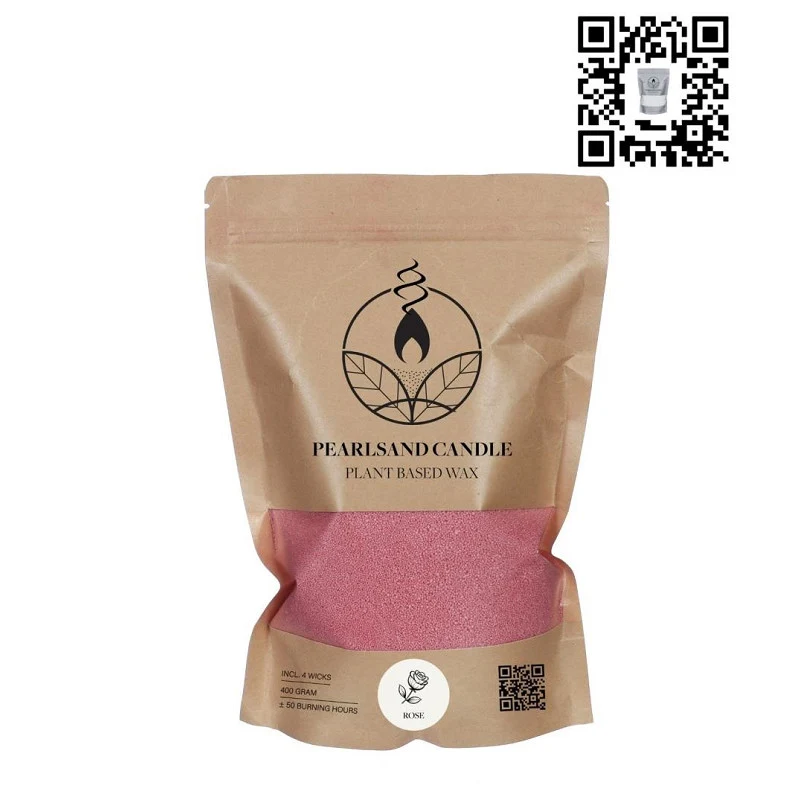 Pearlsand-doftljus 400 g ros - 6 st
