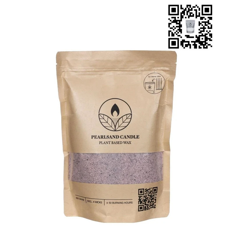 Pearlsand-ljus 400 g lavendelgrå - 6 st