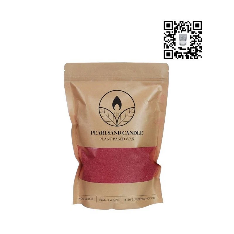 Pearlsand-ljus 400 g bordeaux - 6 st