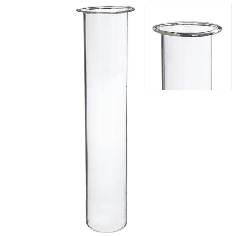 Provrör i glas Ø 4 cm, H. 28 cm, med ring Ø 5 cm - 6 st