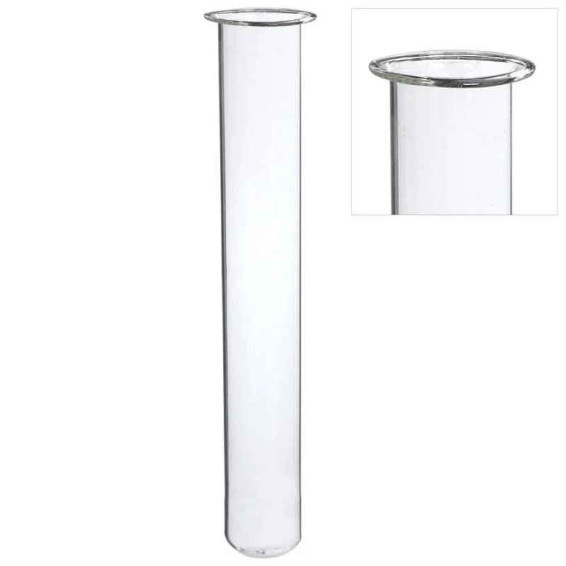 Provrör i glas Ø 3 cm, H. 28 cm, med ring Ø 4 cm - 6 st