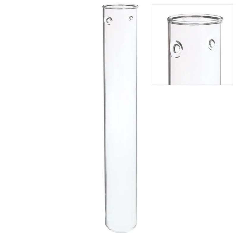 Provrör i glas Ø 3 cm, H. 28 cm, med 2 hål - 6 st