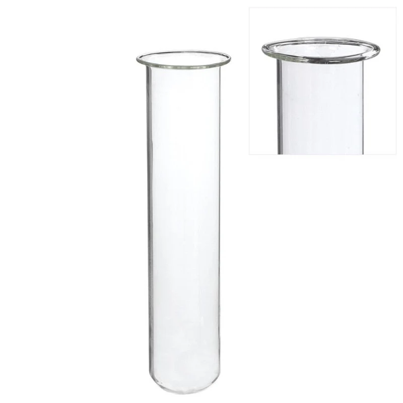 Provrör i glas Ø 4 cm, H. 20 cm, med ring Ø 5 cm - 6 st