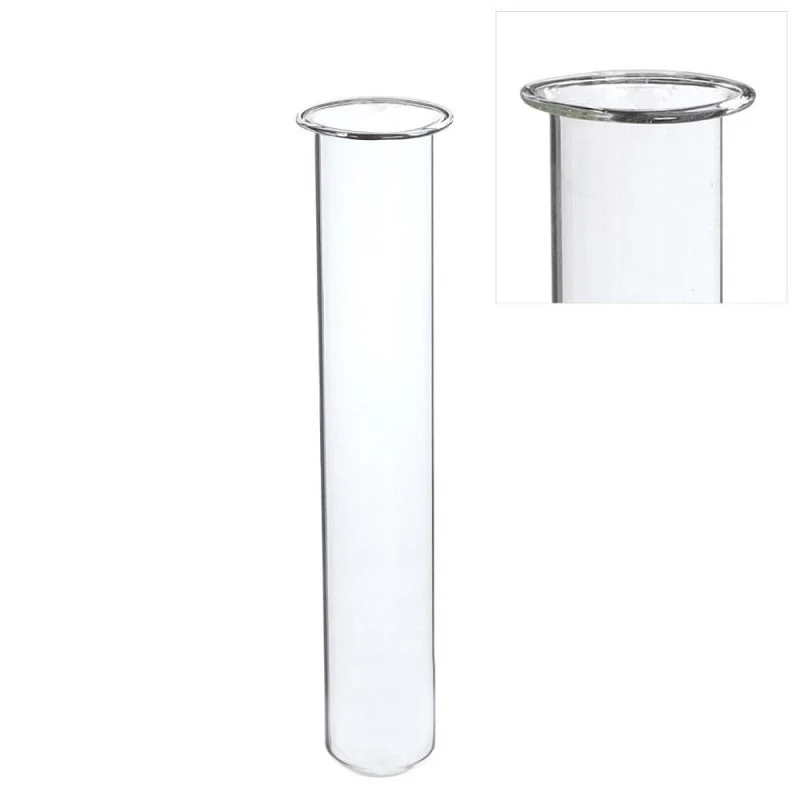 Provrör i glas Ø 3 cm, H. 20 cm, med ring Ø 4 cm - 6 st