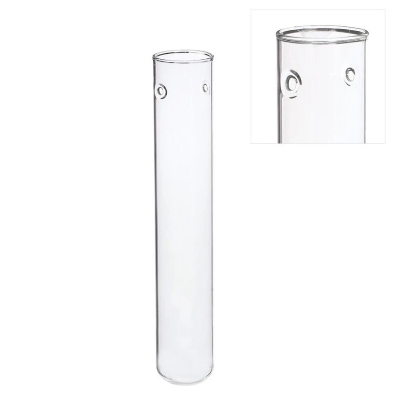 Provrör i glas Ø 3 cm, H. 20 cm, med 2 hål - 6 st