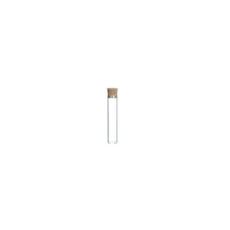 Provrör med platt botten och kork, H. 18 cm, Ø 2 cm - 12 st