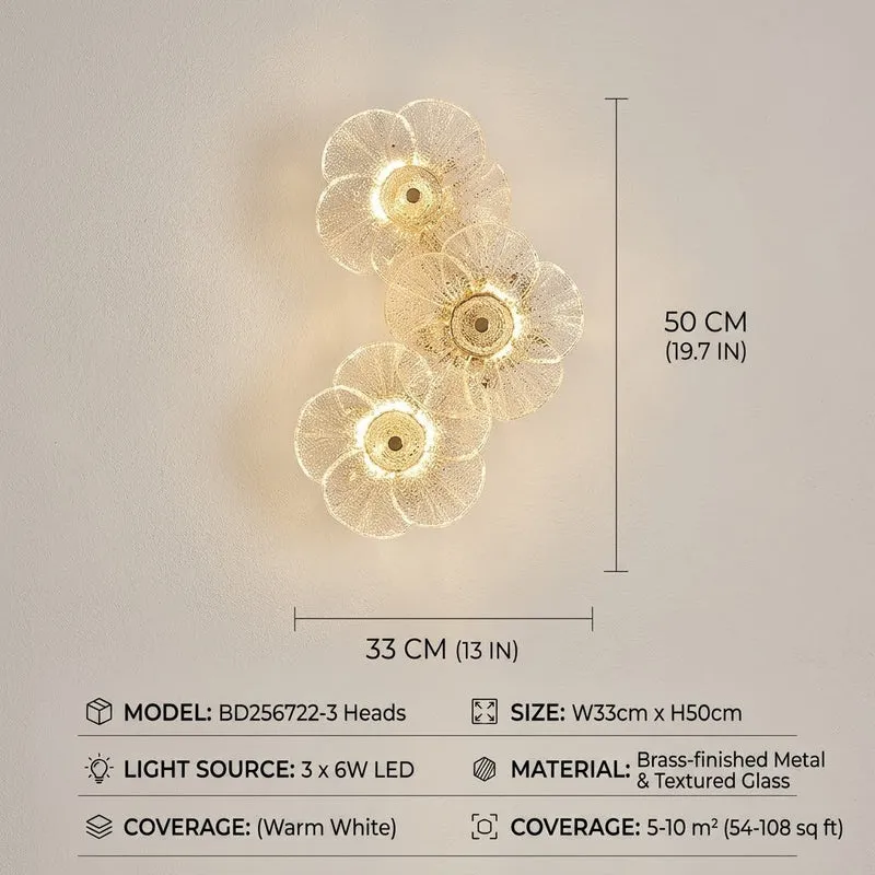 Bloom Light Glass Flower Wall Lamp