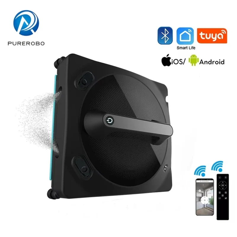 Purerobo W-V1S Robot Window Cleaner – APP Control, Auto Water Spray