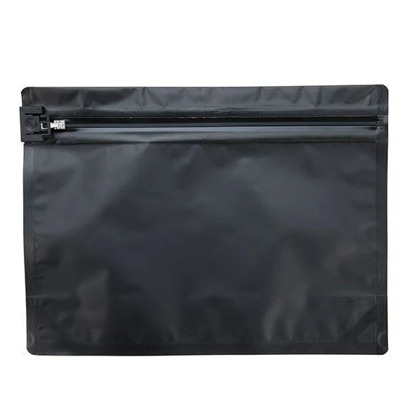 Plastpåsar Matt Svart 30,5x10,2x22,9cm Förslutbar barnsäker stängning (10 stuks) [CRZ912B]