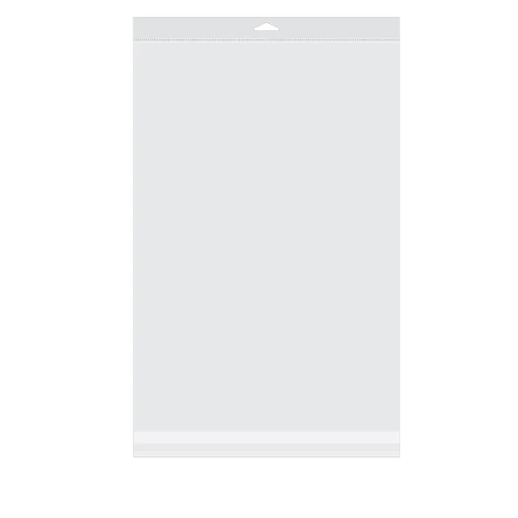 Cellofanpåsar med Eurohål 31,6x46,4cm Transparent med Tejpremsa (100 st) [HB1218]