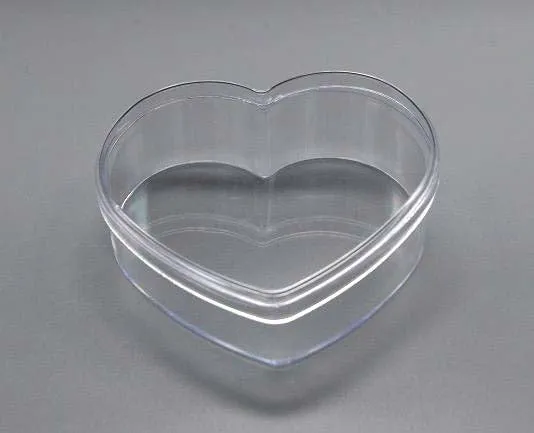 Plast Transparent Hjärta 14cm (25 st) [PEP-0708138]