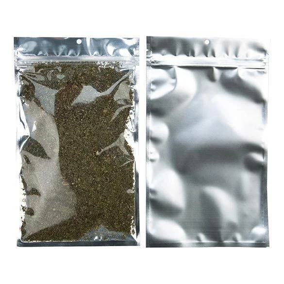 Blixtlåspåsar Transparent/Silver 15,2x23,5cm (100 st) [HZB7S]