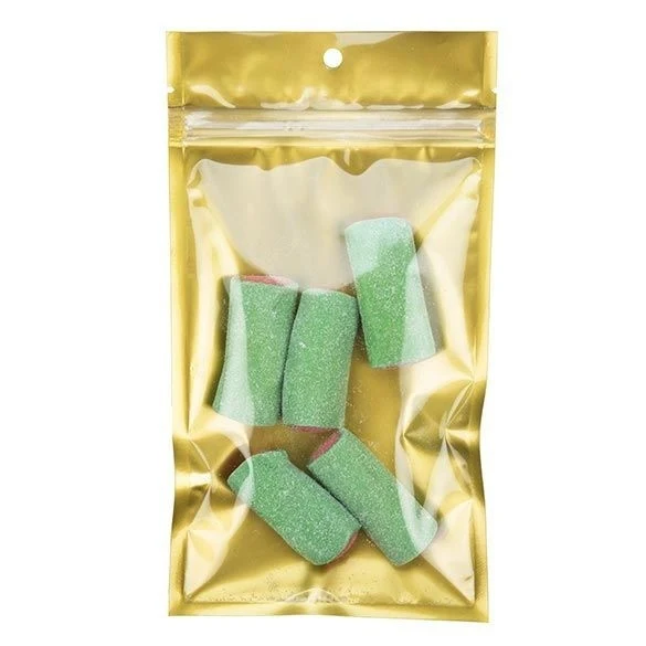 Blixtlåspåsar Transparent/Guld 10,2x16,5cm (100 st) [HZB5CG]