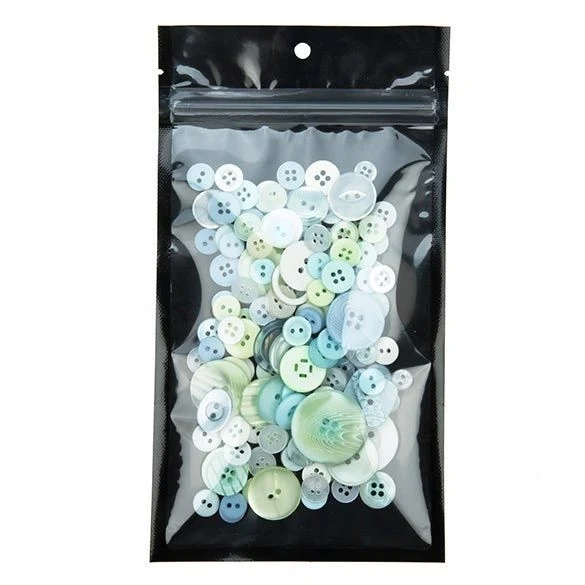 Blixtlåspåsar Transparent/Svart 10,2x16,5cm (100 st) [HZB5CB]