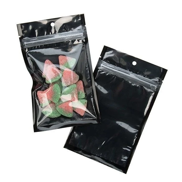 Blixtlåspåsar Transparent/Svart 9,2x12,7cm (100 st) [HZB4CB]