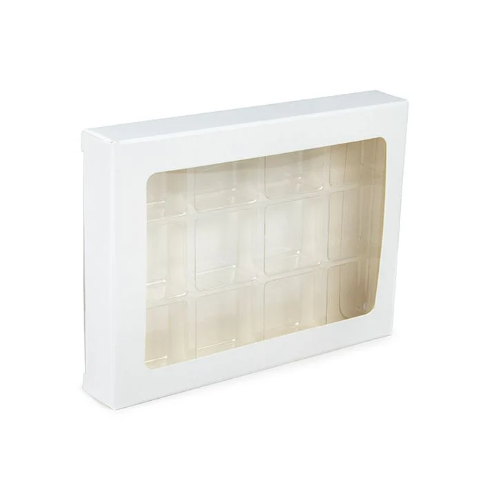Vit Kraft Artisan Candy Box Set, Square Insert 10.2x2.1x13.8 cm (25 st) [CNDY270W]
