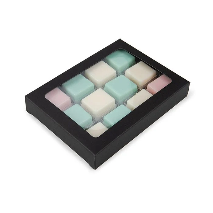 Svart Kraft Artisan Candy Box Set, fyrkantig insats 10,2x2,1x13,8 cm (25 st) [CNDY270B]