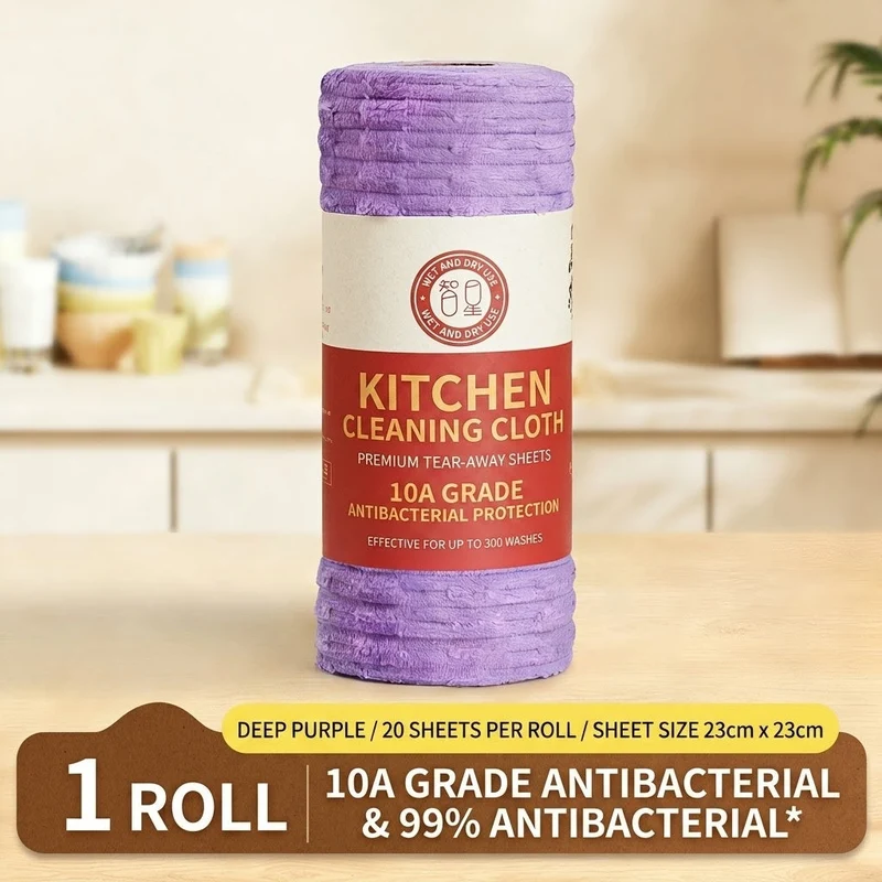 Anti-Bacterial Reusable Kitchen Cleaning Cloth Roll