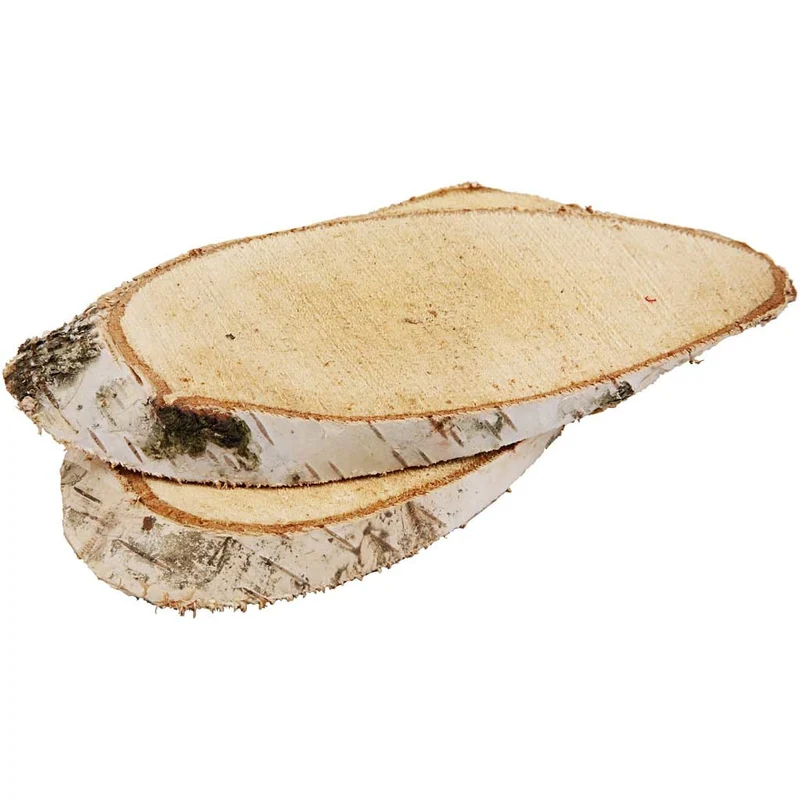 Wood Slices, approx. 15x9 cm, thickness 15 mm, 7pcs [HOB567030]