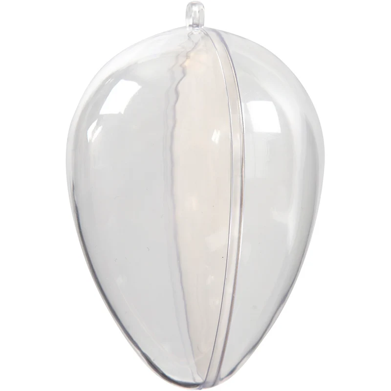 Egg-Shaped Baubles to Decorate, H: 9 cm, 5 set/ 1 pack [HOB52146]