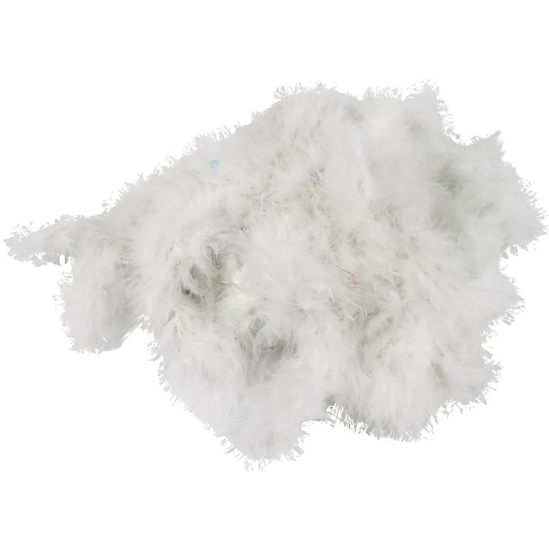 Feather Boa, white, W: 20-30 mm, 10 m/ 1 pack [HOB51680]