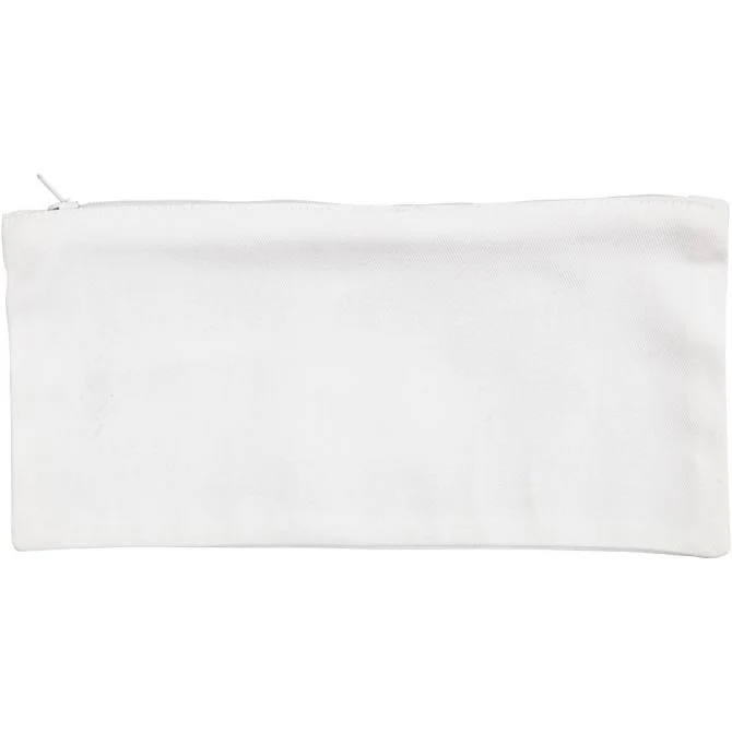 Cotton Pencil Case, size 11x23 cm, 210 g/m2, white, 1pc [HOB499903]