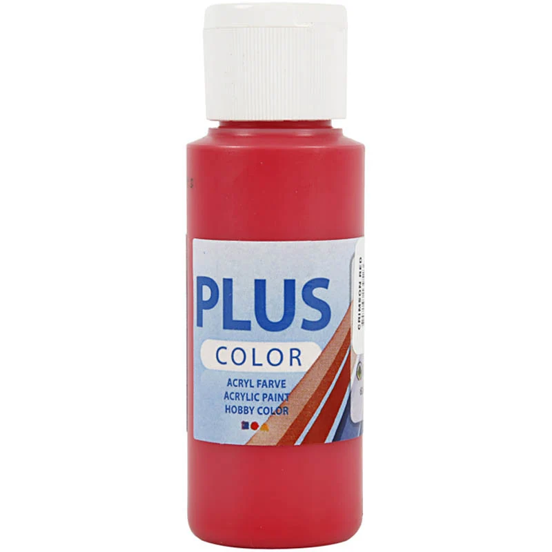 Plus Color Craft Paint, crimson red, 60 ml/ 1 bottle [HOB39628]