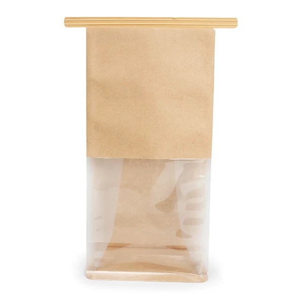 Blockbottenpåsar Kraft med Tin-Tie Förslutning och Sidoveck 10,2x6,4x20,3cm (100 st) [TTGB2K]