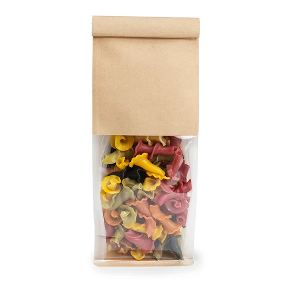 Blockbottenpåsar Kraft med Tin-Tie Förslutning och Sidoveck 8,9x6,4x25,4cm (100 st) [TTGB1K]