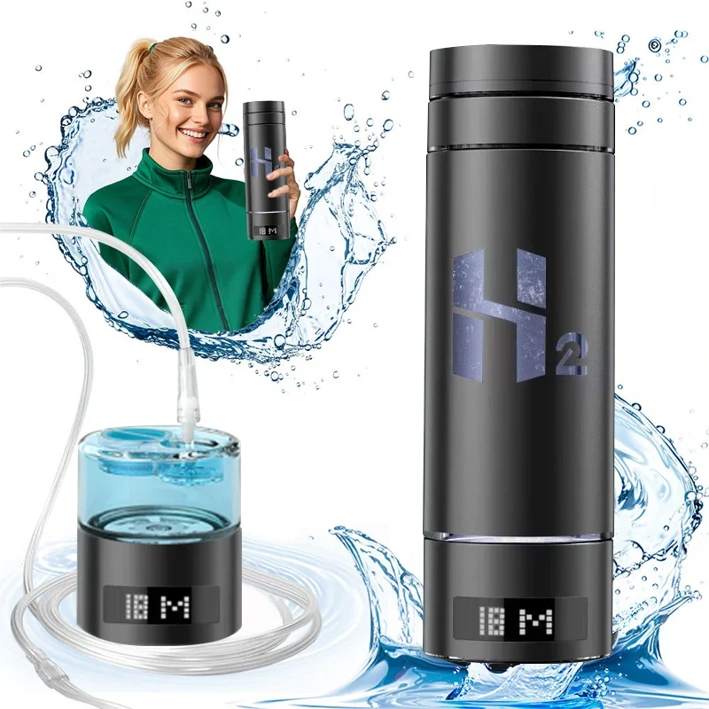 SPE PEM Hydrogen Water Generator 9000ppb – Bottle with Inhaler