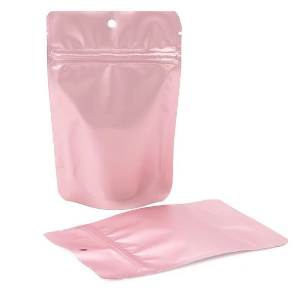 Stå upp påsar Rosa med häng hål 10,2x6x15,2cm (100 st) [ZBGM2RG]